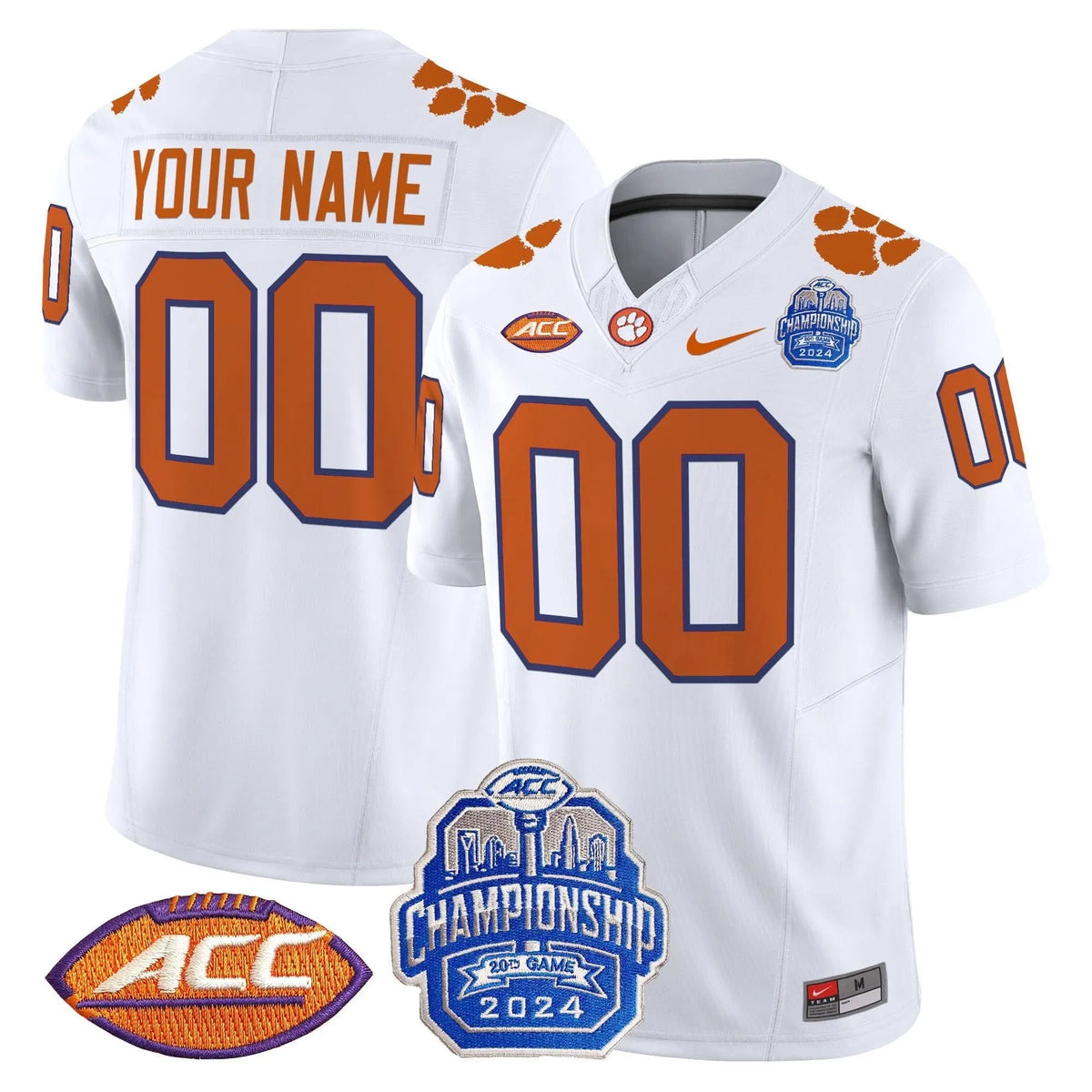 Personalized CT 2026 ACC Championship Patch Vapor Limited Custom Jersey - White Stitched