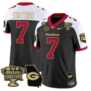 Personalized GB 2026 Sugar Bowl & Georgia Map Patch Vapor Limited Jersey - Alternate / Matthew Stafford Stitched