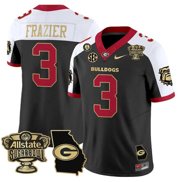 Personalized GB 2026 Sugar Bowl & Georgia Map Patch Vapor Limited Jersey - Alternate / Nate Frazier Stitched