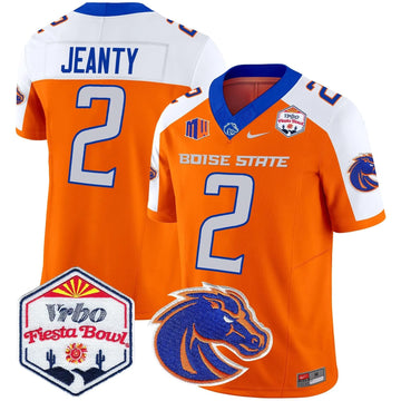 Personalized BSB 2026 The Fiesta Bowl Patch Vapor Limited Jersey - Orange Alternate / Ashton Jeanty Stitched