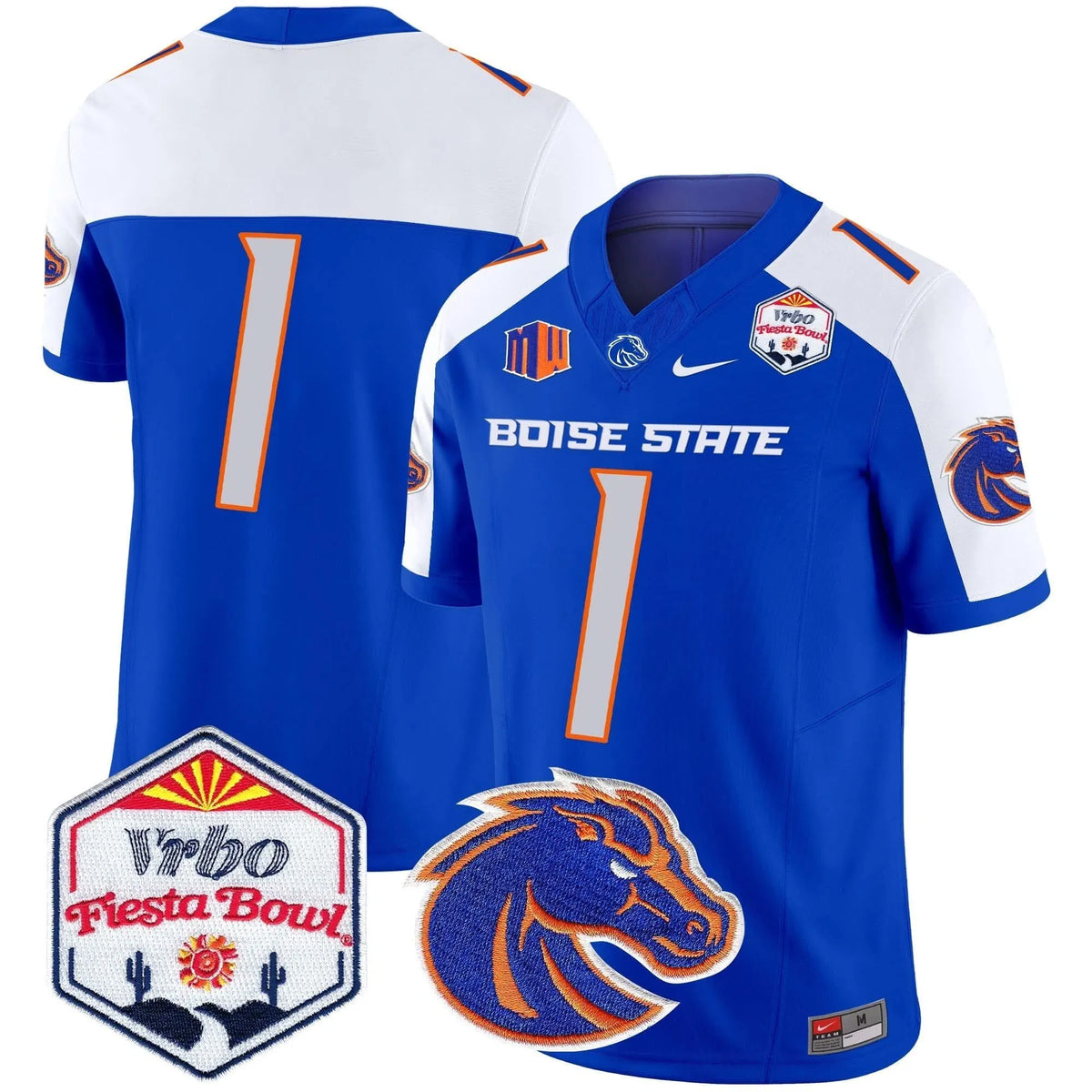 Personalized BSB 2026 The Fiesta Bowl Patch Vapor Limited Jersey - Royal Alternate / #1 Team Stitched