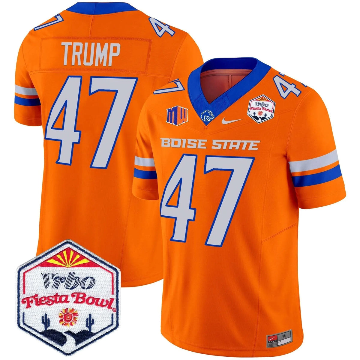 Personalized BSB 2026 The Fiesta Bowl Patch Vapor Limited Jersey - Orange / Trump Stitched