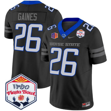 Personalized BSB 2026 The Fiesta Bowl Patch Vapor Limited Jersey - Black / Sire Gaines Stitched
