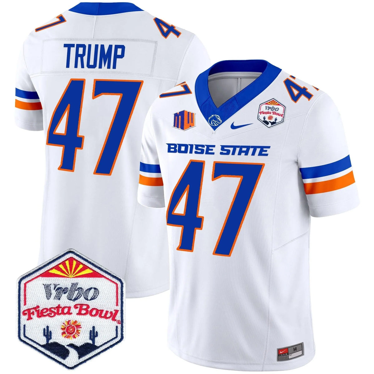 Personalized BSB 2026 The Fiesta Bowl Patch Vapor Limited Jersey - White / Trump Stitched