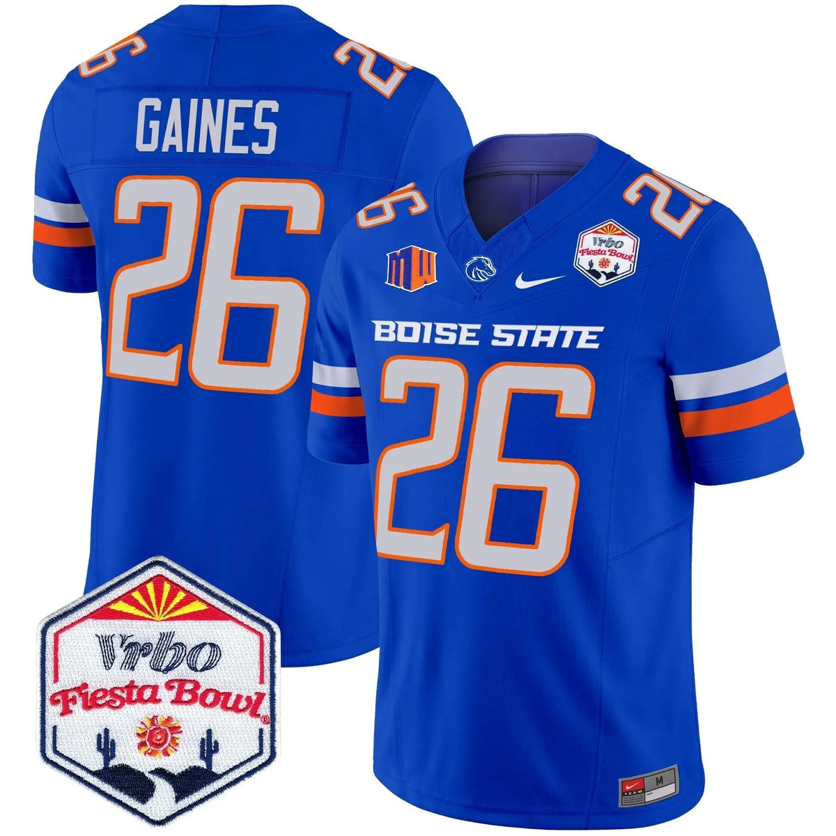 Personalized BSB 2026 The Fiesta Bowl Patch Vapor Limited Jersey - Royal / Sire Gaines Stitched