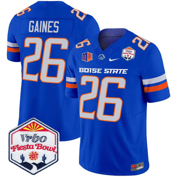 Personalized BSB 2026 The Fiesta Bowl Patch Vapor Limited Jersey - Royal / Sire Gaines Stitched