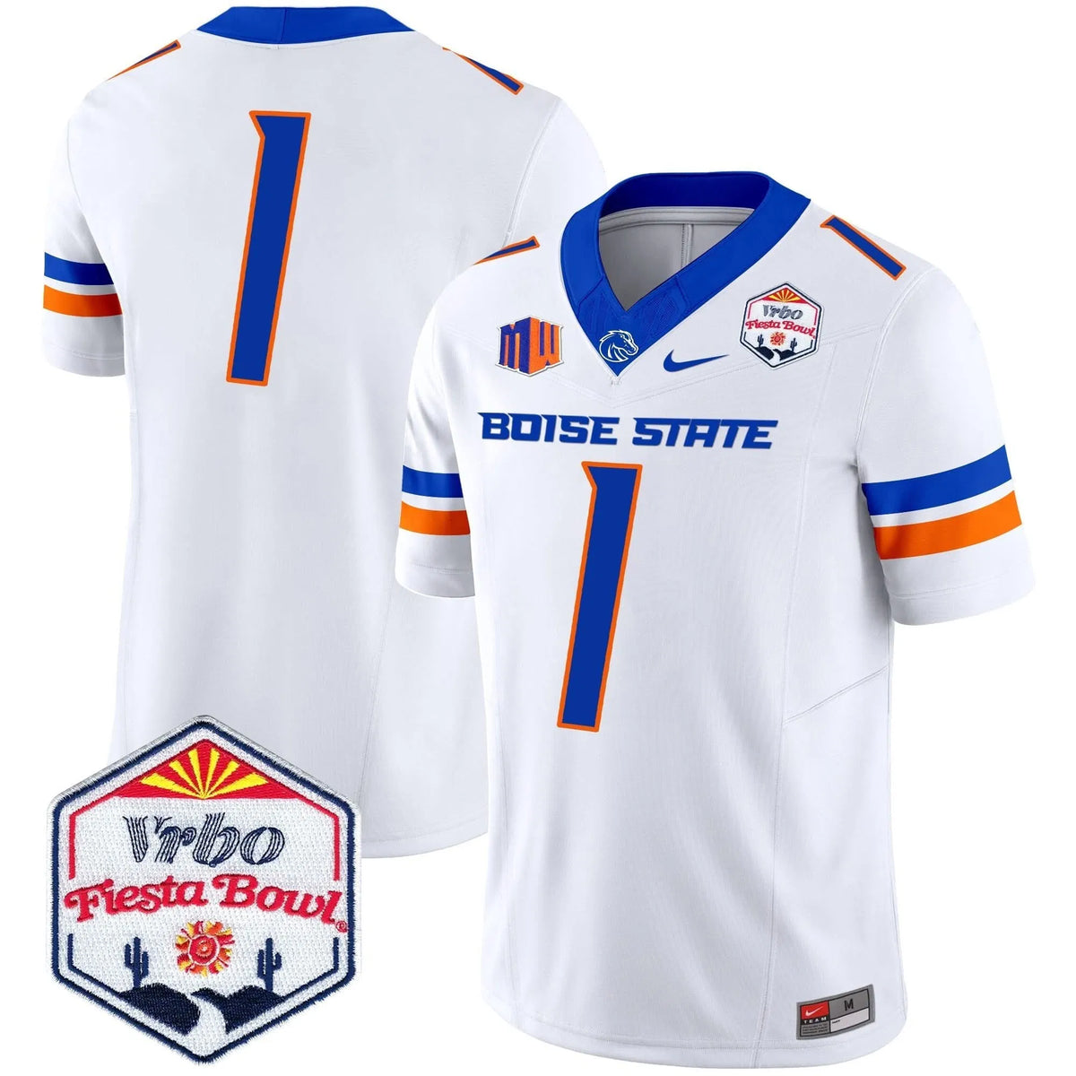 Personalized BSB 2026 The Fiesta Bowl Patch Vapor Limited Jersey - White / #1 Team Stitched