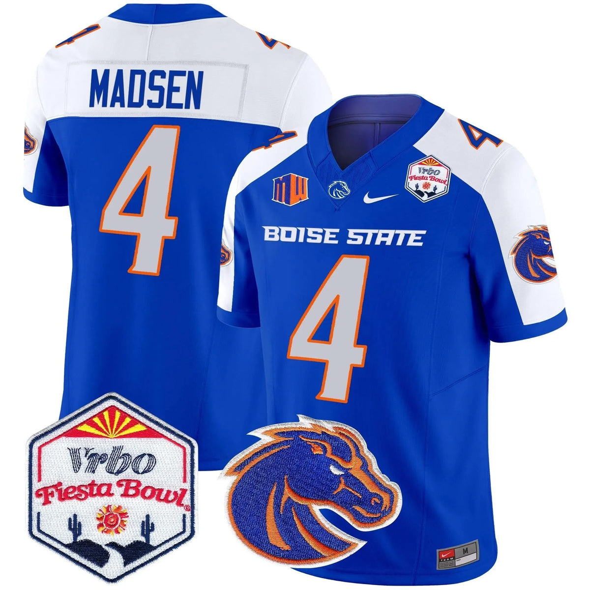 Personalized BSB 2026 The Fiesta Bowl Patch Vapor Limited Jersey - Royal Alternate / Maddux Madsen Stitched