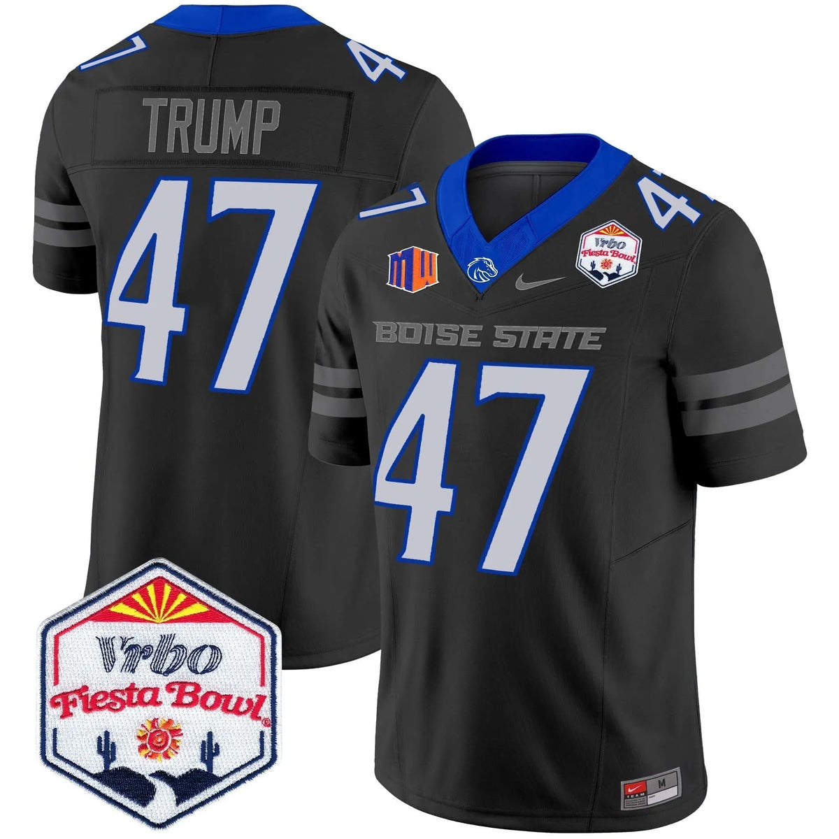 Personalized BSB 2026 The Fiesta Bowl Patch Vapor Limited Jersey - Black / Trump Stitched