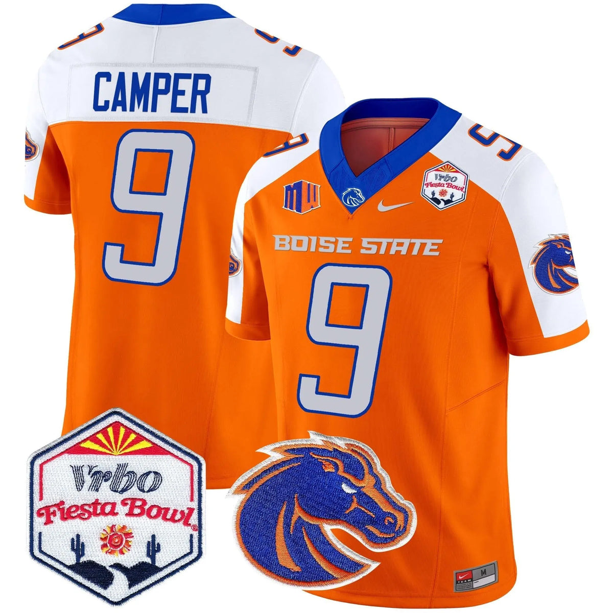 Personalized BSB 2026 The Fiesta Bowl Patch Vapor Limited Jersey - Orange Alternate / Cameron Camper Stitched