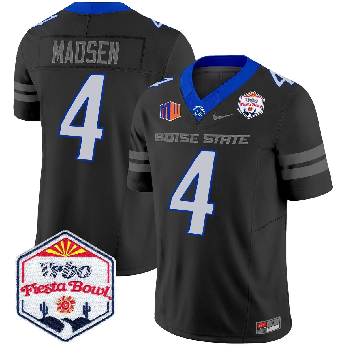 Personalized BSB 2026 The Fiesta Bowl Patch Vapor Limited Jersey - Black / Maddux Madsen Stitched