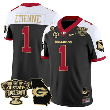 Personalized GB 2026 Sugar Bowl & Georgia Map Patch Vapor Limited Jersey - Alternate / Trevor Etienne Stitched