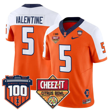 Personalized ILL 2026 Cheez-It Citrus Bowl Patch Vapor Limited Jersey - Orange Alternate / Ca'Lil Valentine Stitched