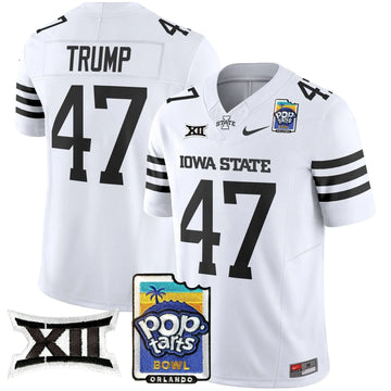 Personalized ISC 2026 PopTarts Bowl Patch Vapor Limited Jersey - White Limited / Trump Stitched
