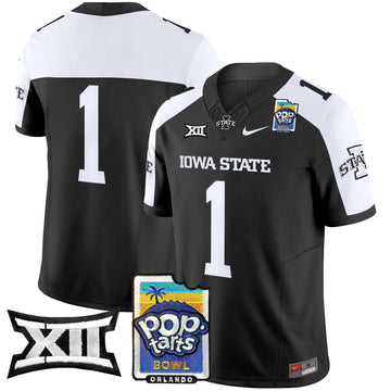Personalized ISC 2026 PopTarts Bowl Patch Vapor Limited Jersey - Black Alternate / #1 Team Stitched