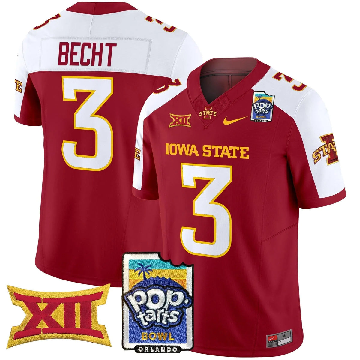 Personalized ISC 2026 PopTarts Bowl Patch Vapor Limited Jersey - Cardinal Alternate / Rocco Becht Stitched