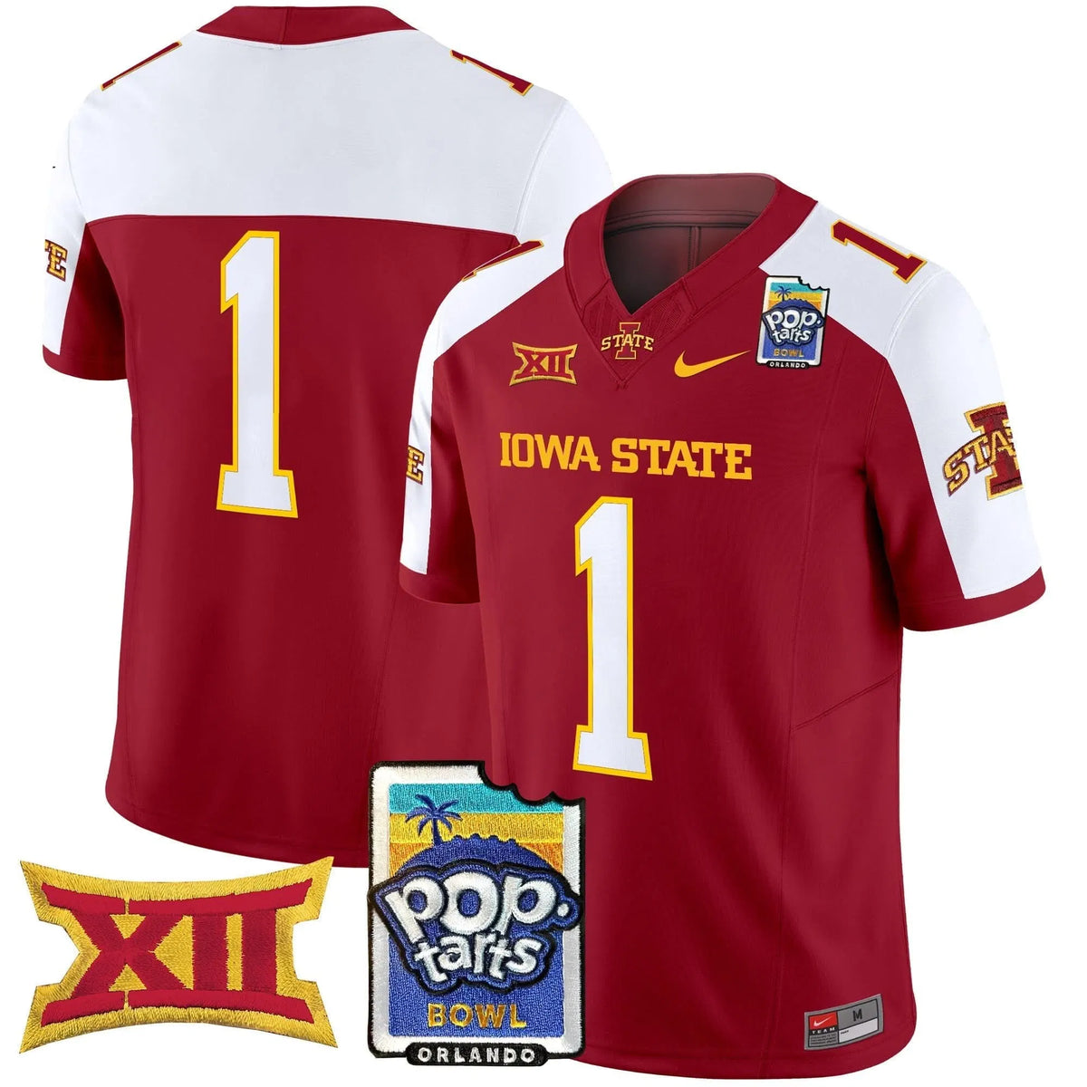 Personalized ISC 2026 PopTarts Bowl Patch Vapor Limited Jersey - Cardinal Alternate / #1 Team Stitched