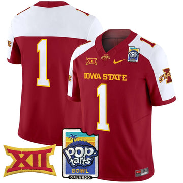 Personalized ISC 2026 PopTarts Bowl Patch Vapor Limited Jersey - Cardinal Alternate / #1 Team Stitched