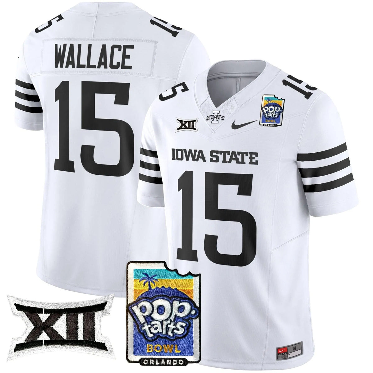 Personalized ISC 2026 PopTarts Bowl Patch Vapor Limited Jersey - White Limited / Seneca Wallace Stitched