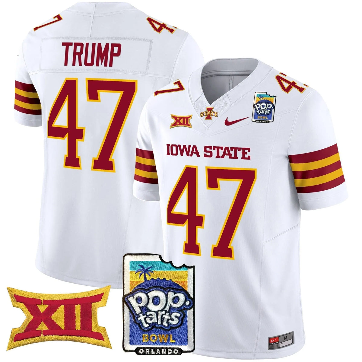 Personalized ISC 2026 PopTarts Bowl Patch Vapor Limited Jersey - White / Trump Stitched