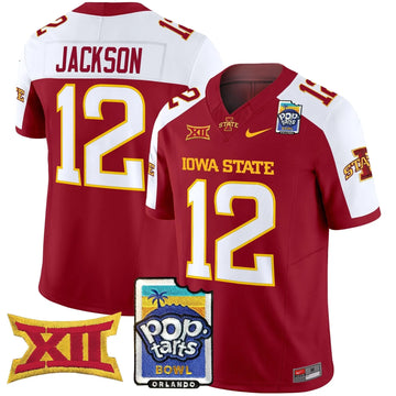 Personalized ISC 2026 PopTarts Bowl Patch Vapor Limited Jersey - Cardinal Alternate / Jaylon Jackson Stitched