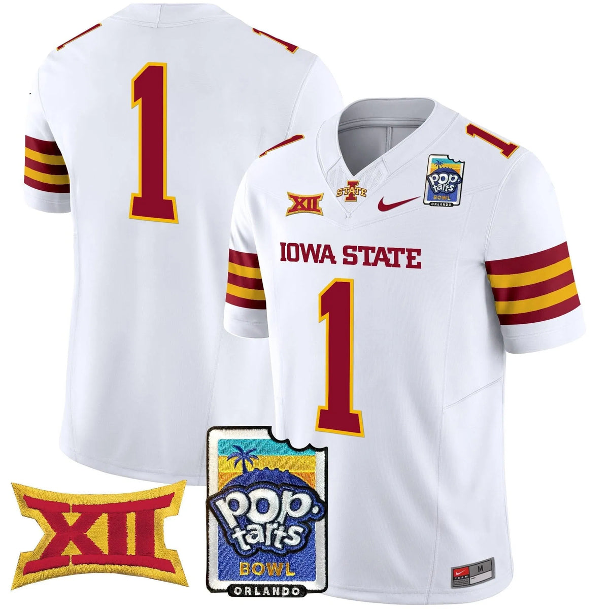 Personalized ISC 2026 PopTarts Bowl Patch Vapor Limited Jersey - White / #1 Team Stitched