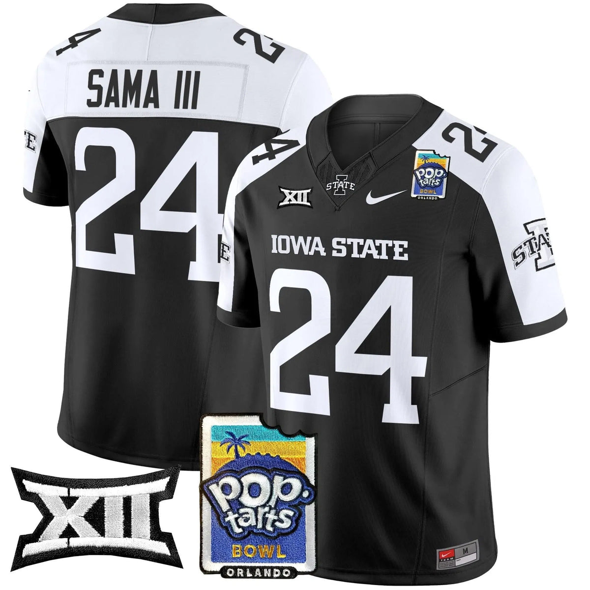 Personalized ISC 2026 PopTarts Bowl Patch Vapor Limited Jersey - Black Alternate / Abu Sama III Stitched