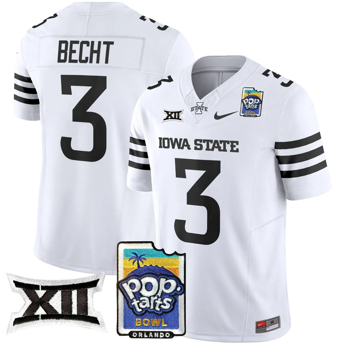 Personalized ISC 2026 PopTarts Bowl Patch Vapor Limited Jersey - White Limited / Rocco Becht Stitched