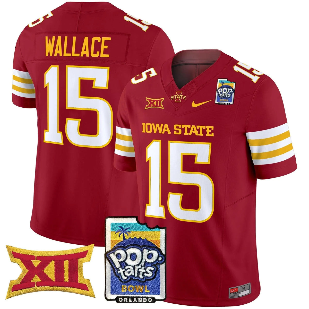 Personalized ISC 2026 PopTarts Bowl Patch Vapor Limited Jersey - Cardinal / Seneca Wallace Stitched