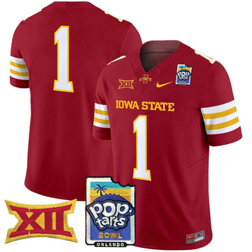 Personalized ISC 2026 PopTarts Bowl Patch Vapor Limited Jersey - Cardinal / #1 Team Stitched