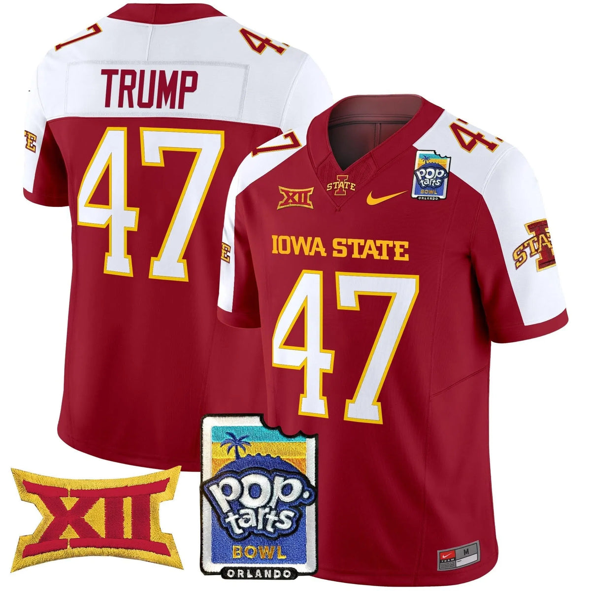 Personalized ISC 2026 PopTarts Bowl Patch Vapor Limited Jersey - Cardinal Alternate / Trump Stitched
