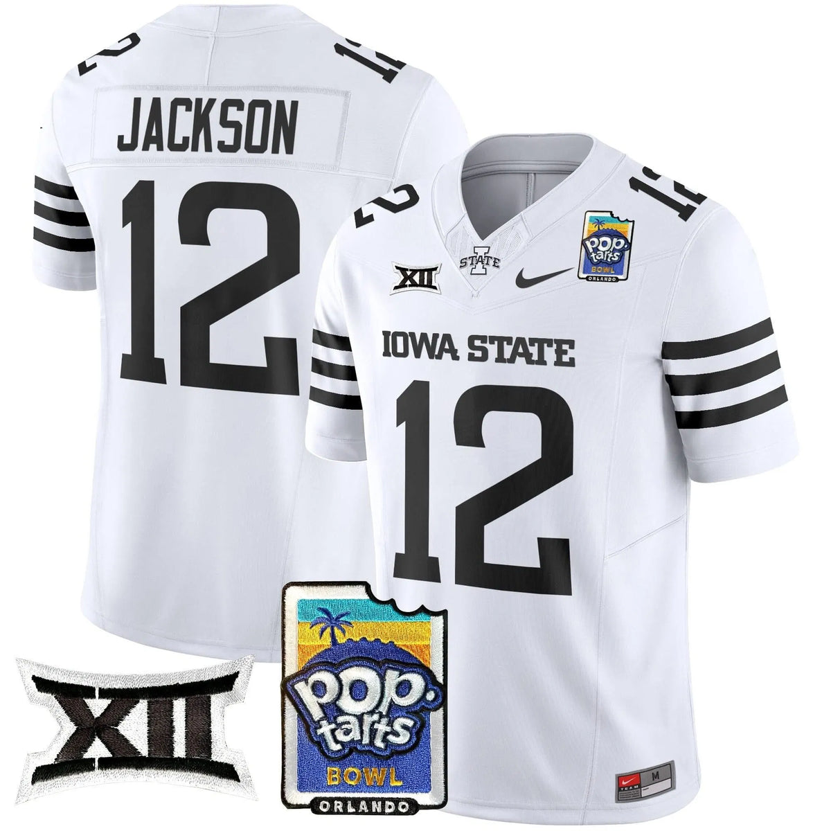 Personalized ISC 2026 PopTarts Bowl Patch Vapor Limited Jersey - White Limited / Jaylon Jackson Stitched