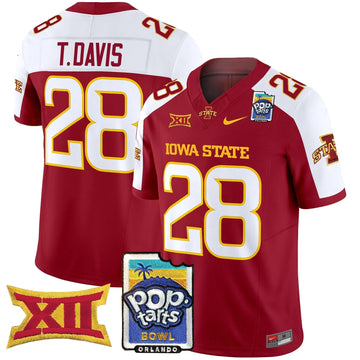 Personalized ISC 2026 PopTarts Bowl Patch Vapor Limited Jersey - Cardinal Alternate / Troy Davis Stitched
