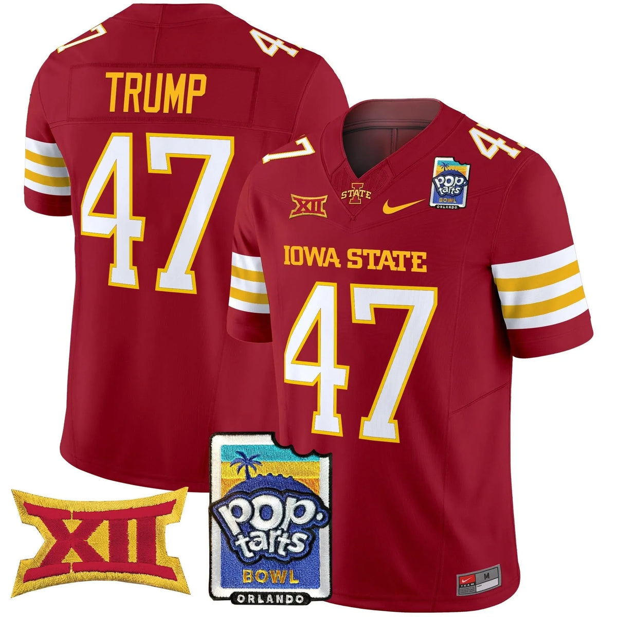Personalized ISC 2026 PopTarts Bowl Patch Vapor Limited Jersey - Cardinal / Trump Stitched