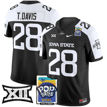 Personalized ISC 2026 PopTarts Bowl Patch Vapor Limited Jersey - Black Alternate / Troy Davis Stitched