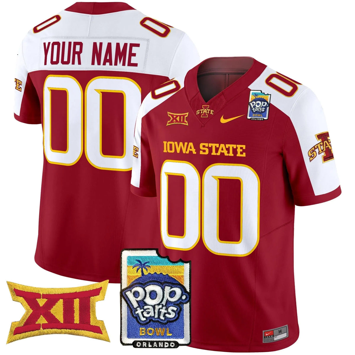 Personalized ISC 2026 PopTarts Bowl Patch Vapor Limited Custom Jersey - Cardinal Alternate Stitched