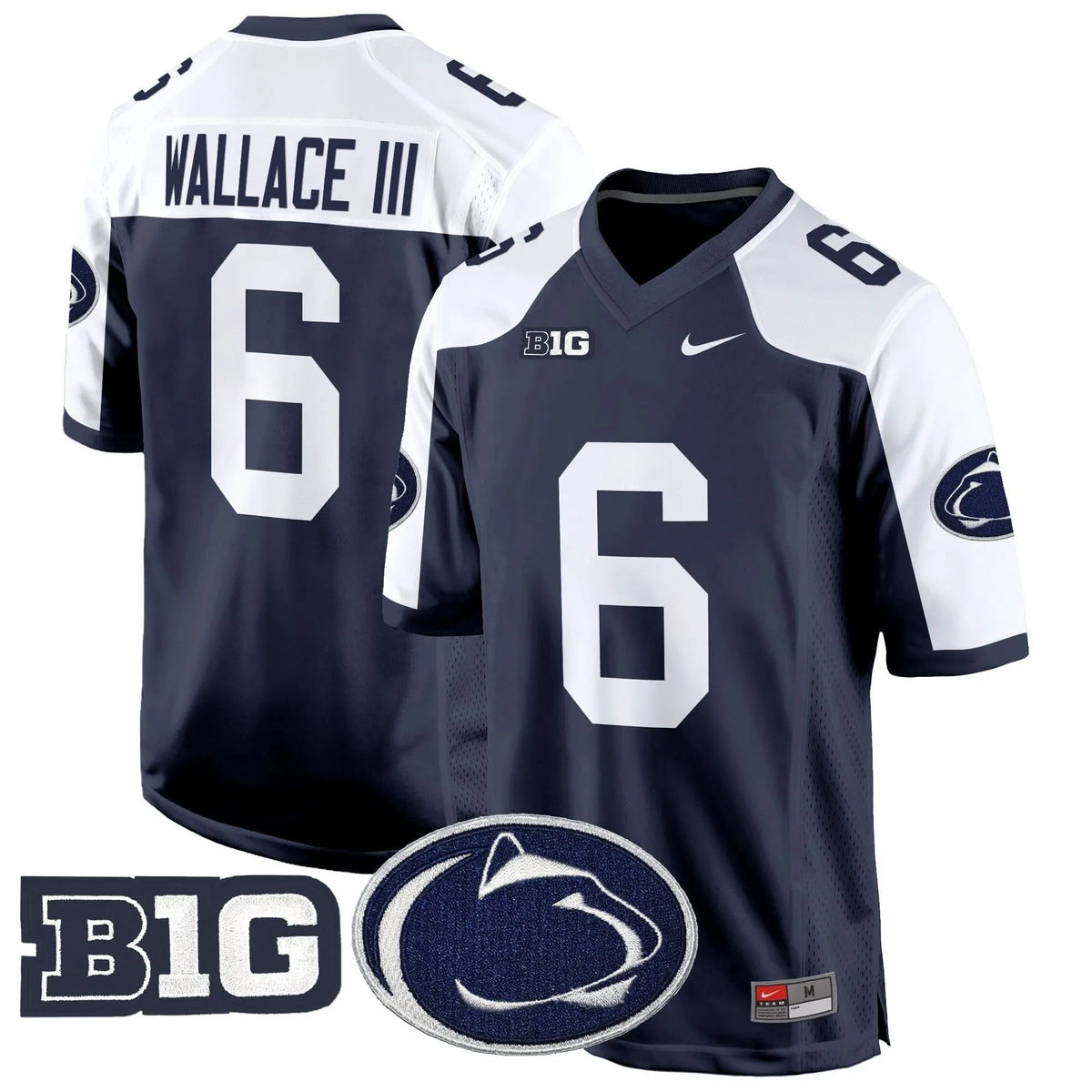 Personalized PSU 2026 Game Jersey - Navy Alternate / Harrison Wallace III Stitched