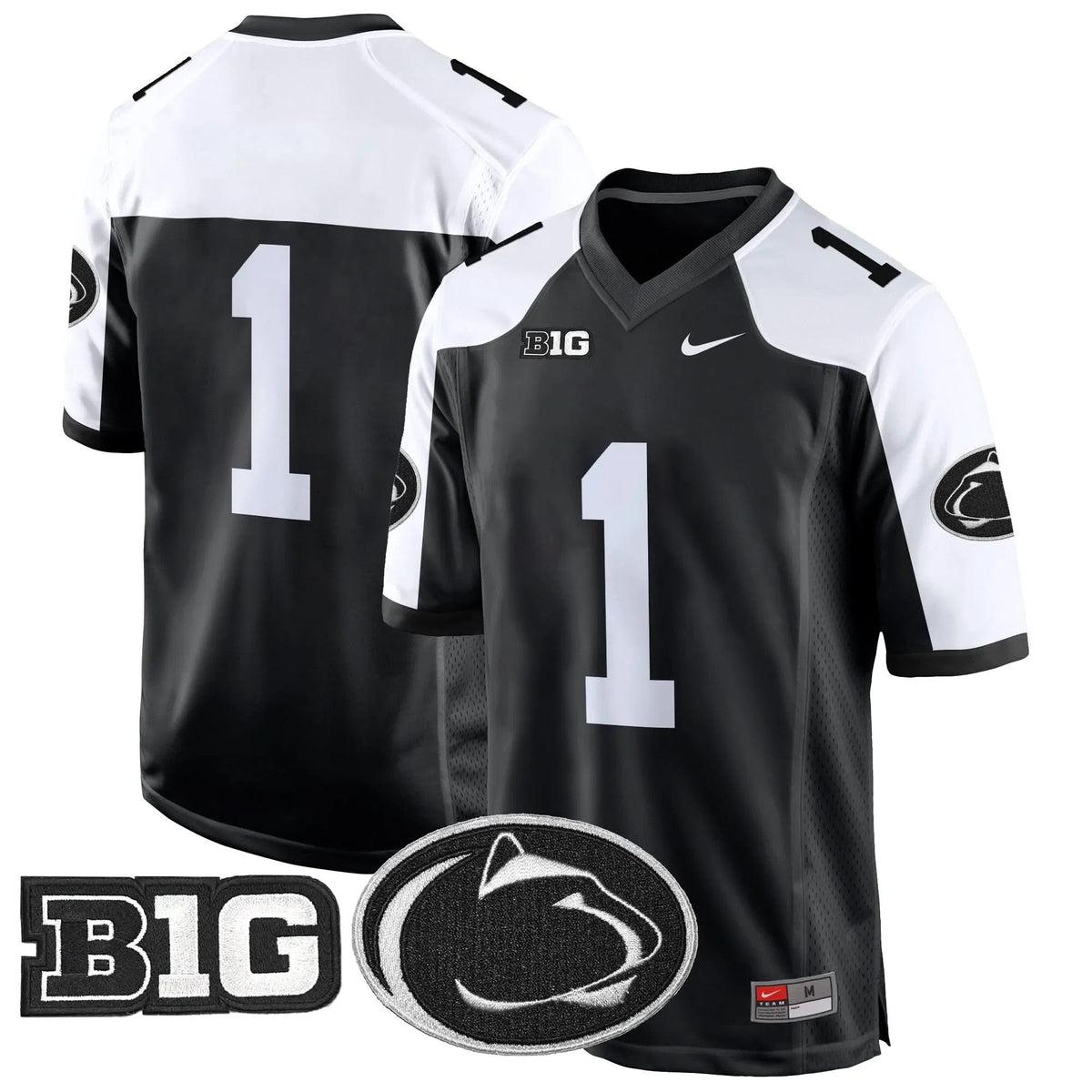 Personalized PSU 2026 Game Jersey - Black Alternate / #1 Team Stitched