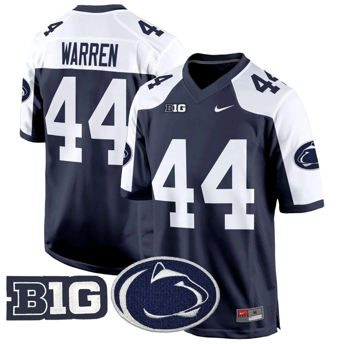 Personalized PSU 2026 Game Jersey - Navy Alternate / Tyler Warren Stitched