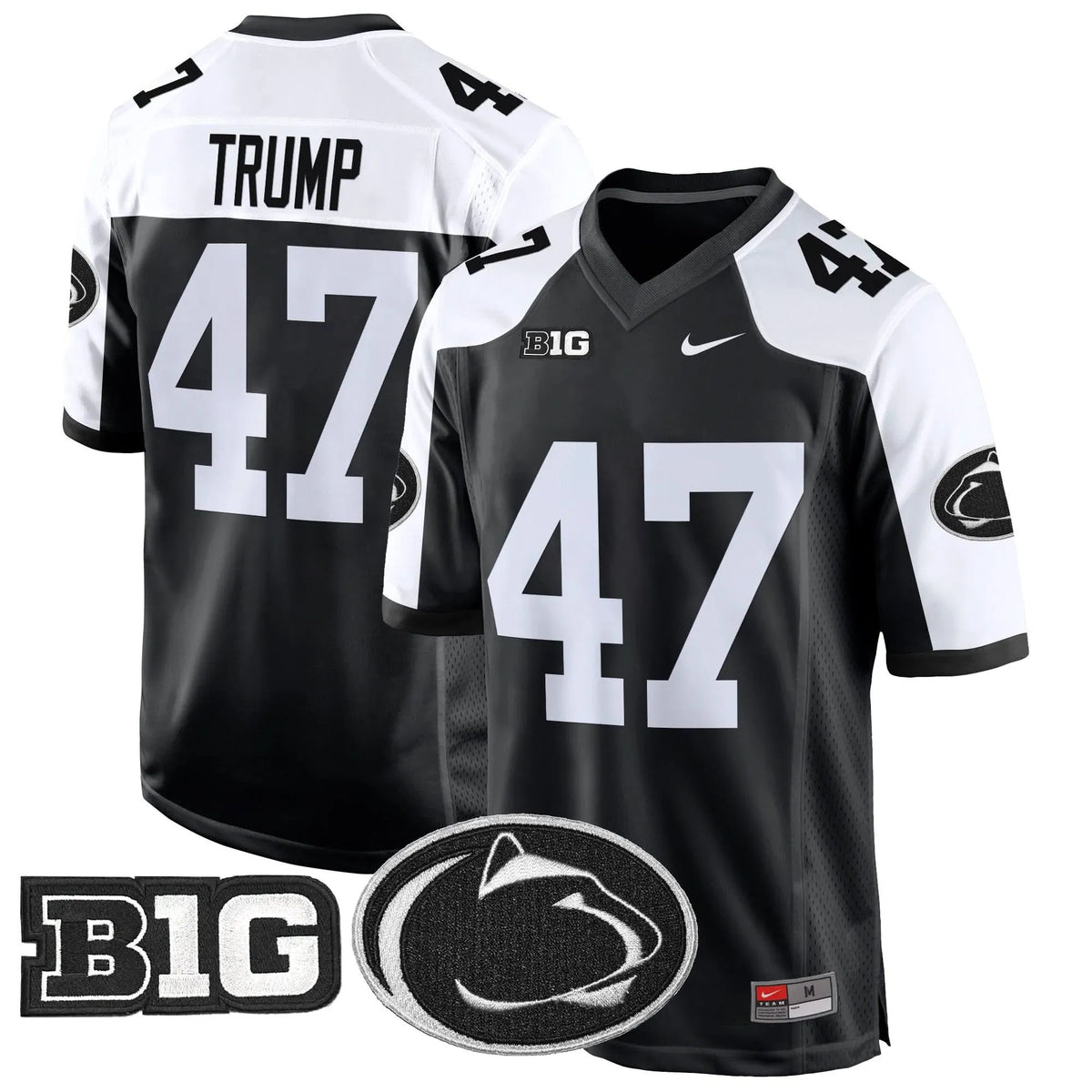 Personalized PSU 2026 Game Jersey - Black Alternate / Trump Stitched