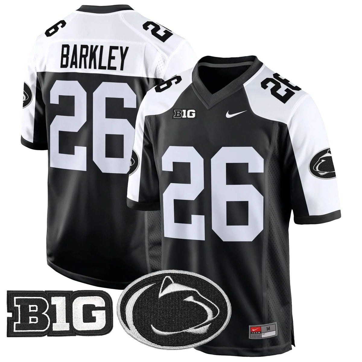 Personalized PSU 2026 Game Jersey - Black Alternate / Saquon Barkley Stitched
