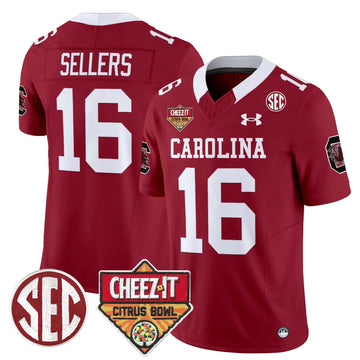 Personalized SCG 1980 Throwback Cheez-It Citrus Bowl Patch Vapor Limited Jersey - Garnet / Lanorris Sellers Stitched