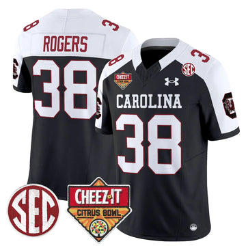 Personalized SCG 1980 Throwback Cheez-It Citrus Bowl Patch Vapor Limited Jersey - Black Alternate / George Rogers Stitched