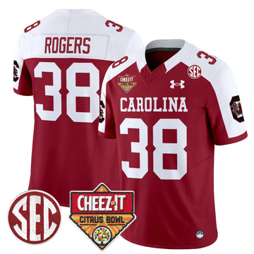 Personalized SCG 1980 Throwback Cheez-It Citrus Bowl Patch Vapor Limited Jersey - Garnet Alternate / George Rogers Stitched