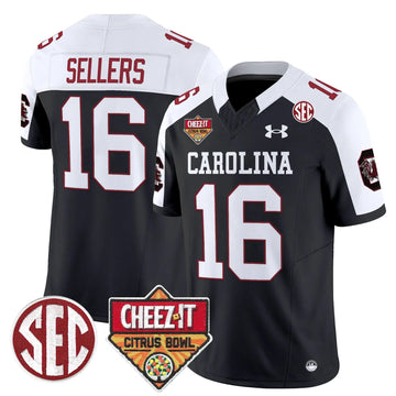 Personalized SCG 1980 Throwback Cheez-It Citrus Bowl Patch Vapor Limited Jersey - Black Alternate / Lanorris Sellers Stitched