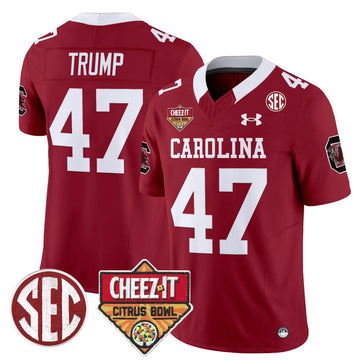 Personalized SCG 1980 Throwback Cheez-It Citrus Bowl Patch Vapor Limited Jersey - Garnet / Trump Stitched