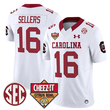 Personalized SCG 1980 Throwback Cheez-It Citrus Bowl Patch Vapor Limited Jersey - White / Lanorris Sellers Stitched