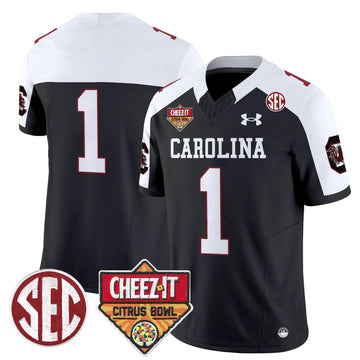 Personalized SCG 1980 Throwback Cheez-It Citrus Bowl Patch Vapor Limited Jersey - Black Alternate / #1 Team Stitched
