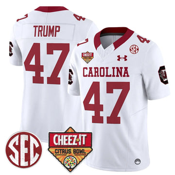 Personalized SCG 1980 Throwback Cheez-It Citrus Bowl Patch Vapor Limited Jersey - White / Trump Stitched