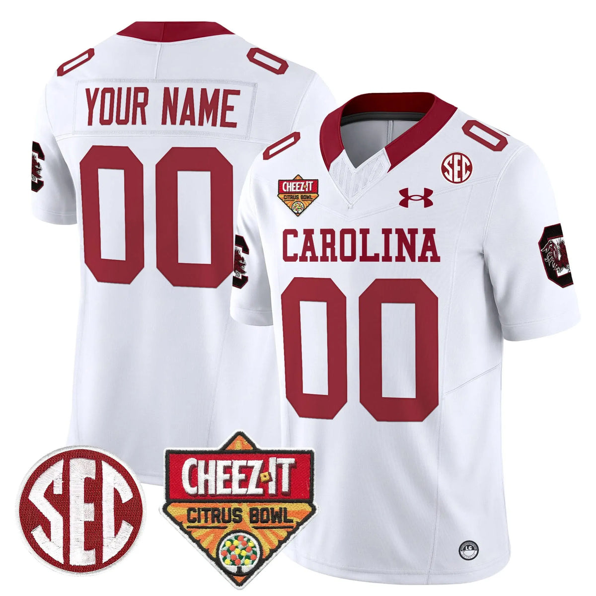 Personalized SCG 1980 Throwback Cheez-It Citrus Bowl Patch Vapor Limited Custom Jersey - White Stitched